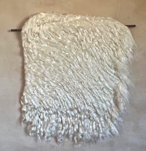 wool wall sculpture by Cheryl Janis